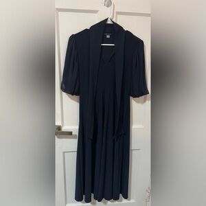 Tommy Hilfiger Tie Neck Navy Dress